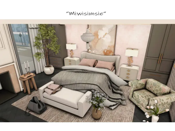 Alpha Erella Bedroom by miwisimsie - The Sims 4 Custom Content