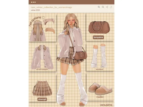 Mix winter lookbook 2 by venvsims - The Sims 4 Custom Content