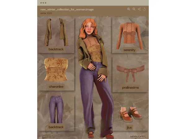 Mix winter lookbook 6 by venvsims - The Sims 4 Custom Content