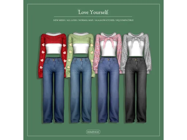 Alpha [RIMINGS] Love Yourself - The Sims 4 Custom Content