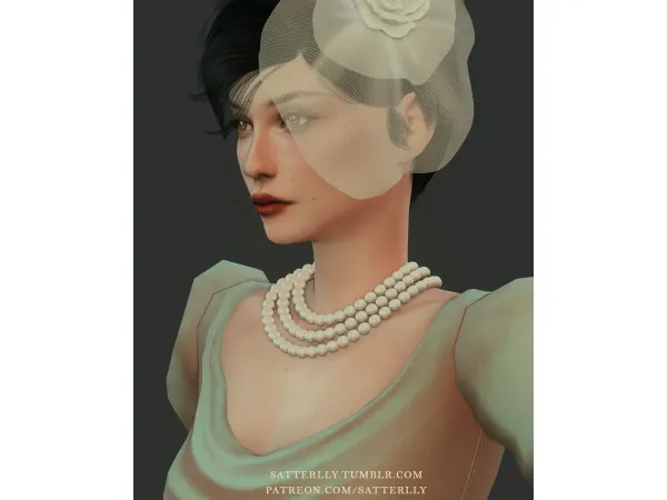 Maxis Match Pearl necklace 2 by satterlly - The Sims 4 Custom Content
