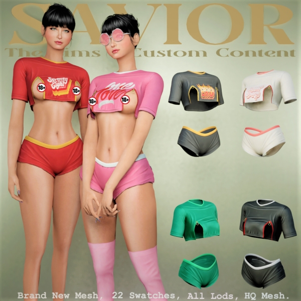 Alpha Svr_HaninDya Outfit by saviorts4 - The Sims 4 Custom Content