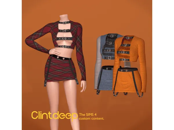 Alpha Clintdeep Morticia Outfit - The Sims 4 Custom Content
