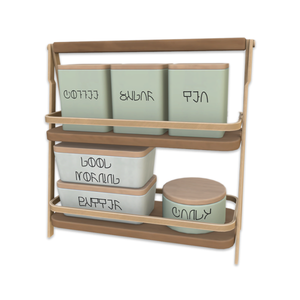 Maxis Match Comiko Modern Kitchen Spice Rack by comiko - The Sims 4 Custom Content