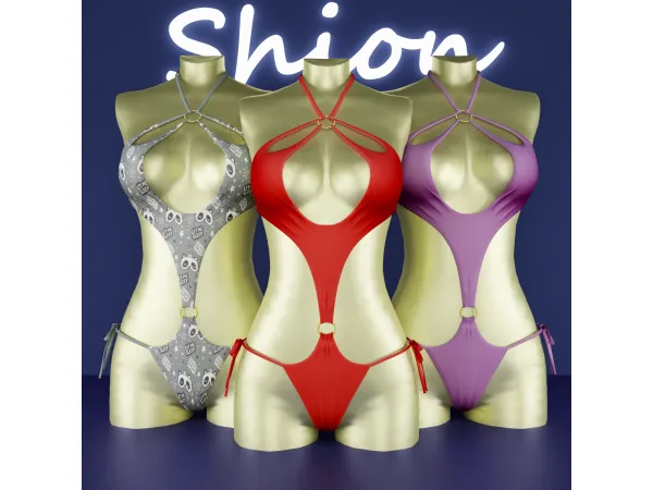 Alpha Shion Noelle Island Heat One Piece - The Sims 4 Custom Content