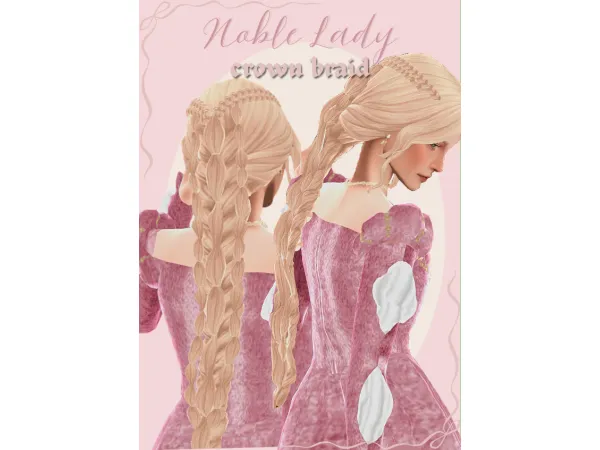 Maxis Match Noble Lady Crown Braid by ceceliarr - The Sims 4 Custom Content