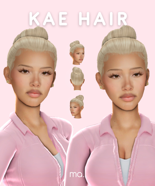 Maxis Match Kae Hair by simsfinds - The Sims 4 Custom Content