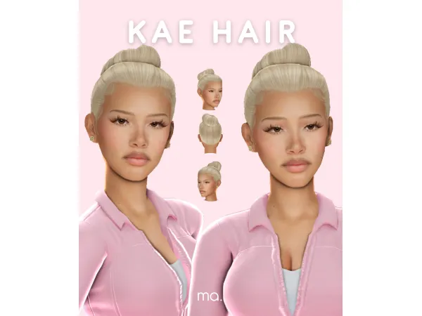 Maxis Match Kae Hair by ophernelia - The Sims 4 Custom Content