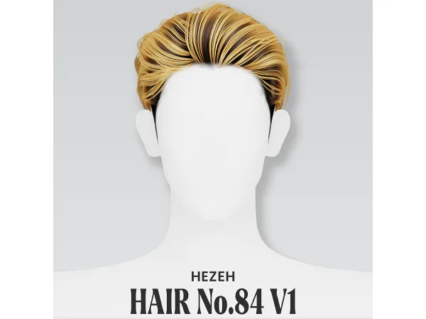 Alpha [Hezeh]Hair_No84 V1 - The Sims 4 Custom Content