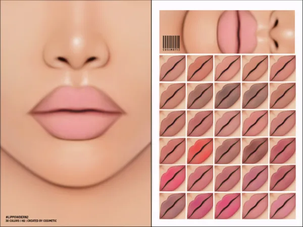 Maxis Match Lip Powder by cosimetic - The Sims 4 Custom Content