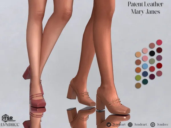 Alpha Patent leather Mary Janes - The Sims 4 Custom Content