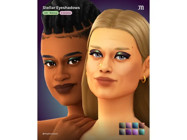 Maxis Match Stellar Eyeshadows by myshunosun - The Sims 4 Custom Content