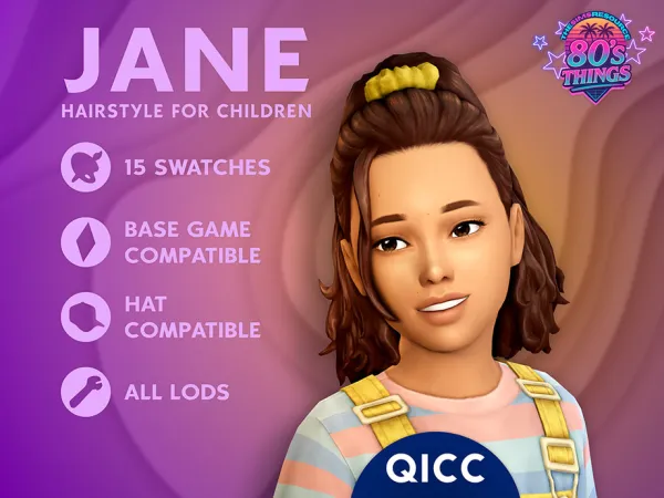 Maxis Match Jane Hair - The Sims 4 Custom Content