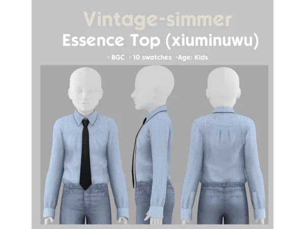 Maxis Match Essence Top simmer by vintage - The Sims 4 Custom Content
