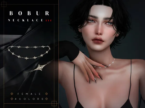 Alpha Stardust Choker Necklace - The Sims 4 Custom Content