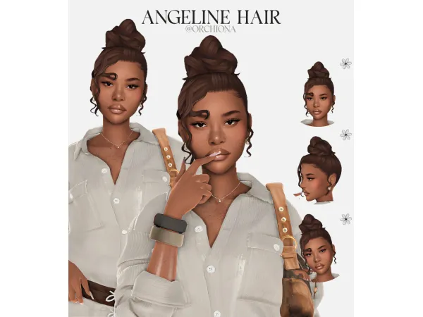 Maxis Match ANGELINE HAIR by orchiona_ - The Sims 4 Custom Content