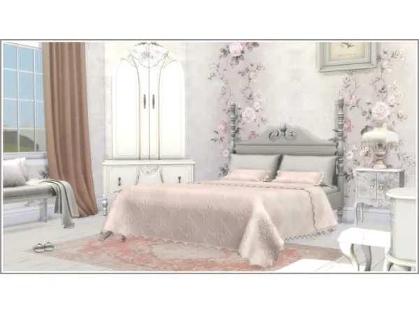Alpha Olivia Shabby Chic Bedroom En Suite - The Sims 4 Custom Content