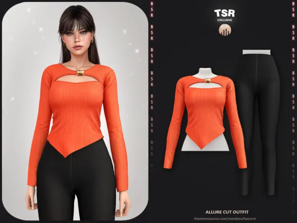 Alpha SET Allure Cut Outfit BD1653 - The Sims 4 Custom Content