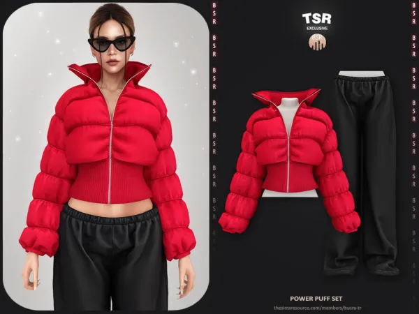 Alpha SET Power Puff Set BD1652 - The Sims 4 Custom Content