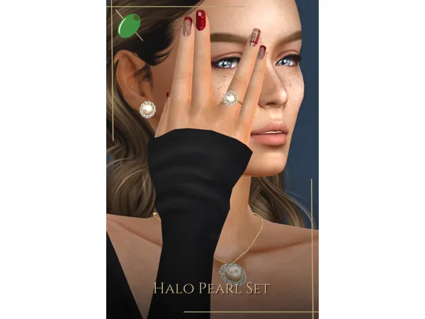 Alpha Halo Pearl Set - The Sims 4 Custom Content