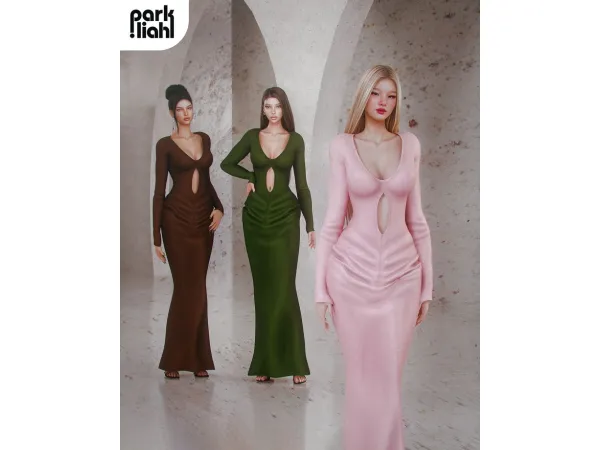 Alpha PARKLIAH CLEMENTINE DRESS (SIMS 4 BLENDER VERSION) - The Sims 4 Custom Content
