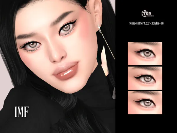 Mix IMF Tessa Eyeliner N352 by IzzieMcFire - The Sims 4 Custom Content
