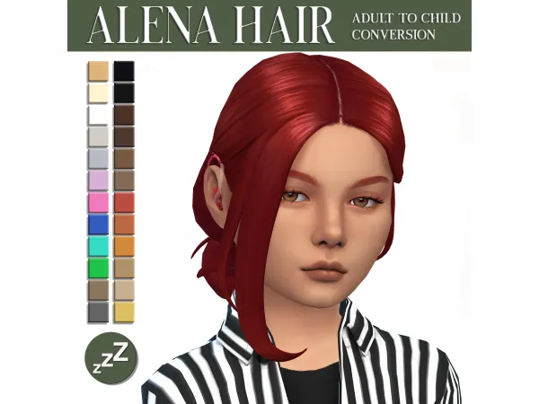 Maxis Match TwistedCat hair conversions by sleepyz - The Sims 4 Custom Content