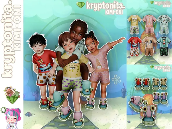 Mix Bob Esponja Toddler - The Sims 4 Custom Content