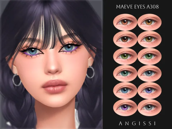 Alpha Maeve Eyes A308 by ANGISSI - The Sims 4 Custom Content