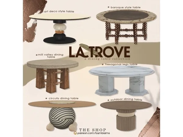 Alpha la trove dining - The Sims 4 Custom Content