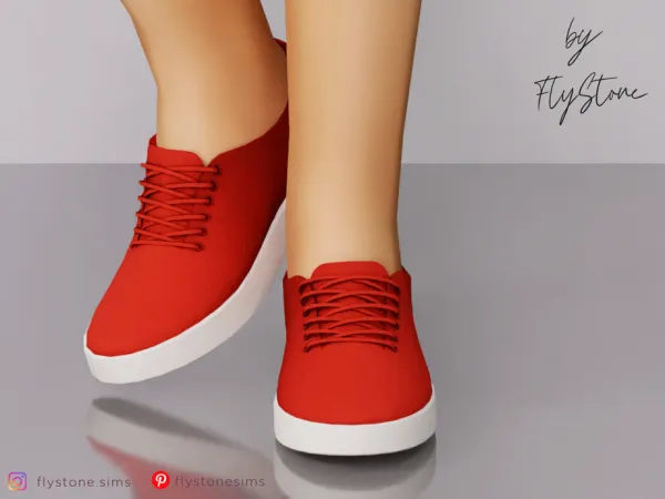 Maxis Match Child Suede Sneakers by FlyStone - The Sims 4 Custom Content