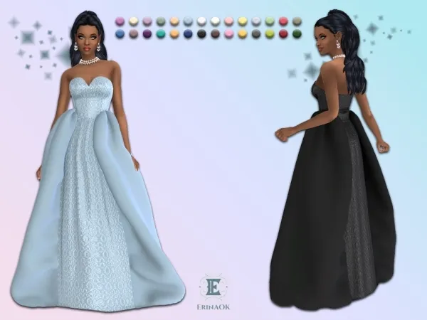 Mix ErinAOK Women's Gown 010526 - The Sims 4 Custom Content