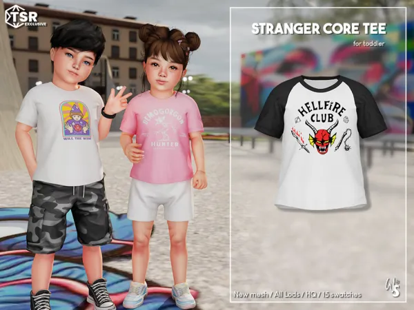 Alpha StrangerCore Tee (toddler) - The Sims 4 Custom Content