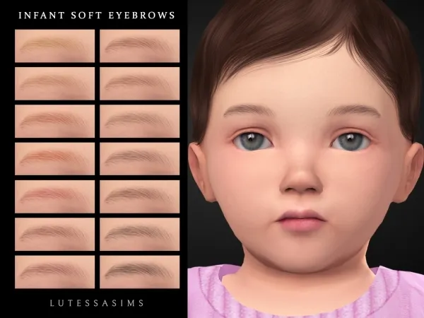 Alpha Infant soft eyebrows - The Sims 4 Custom Content