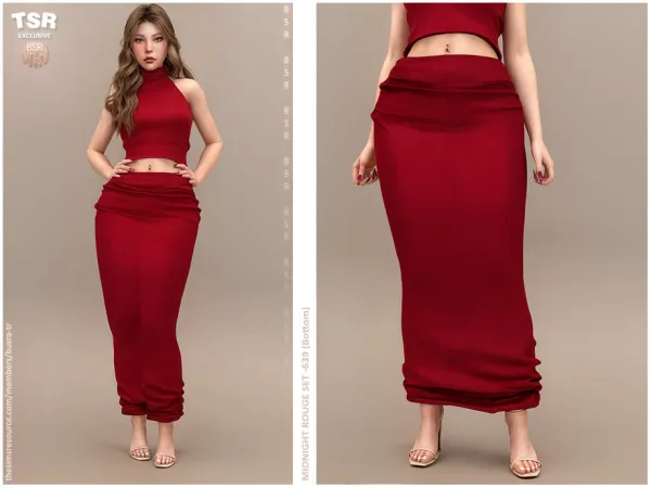 Alpha MIDNIGHT ROUGE SET 639 (Bottom) BD1625 tr by busra - The Sims 4 Custom Content