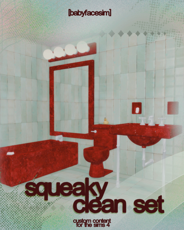 Alpha SQUEAKY CLEAN SET by simsfinds - The Sims 4 Custom Content