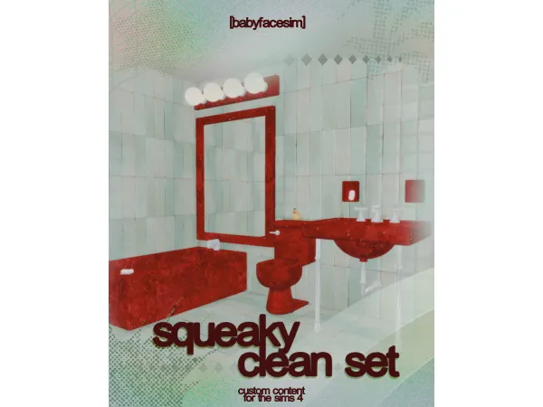 Alpha SQUEAKY CLEAN SET by babyfacesim - The Sims 4 Custom Content