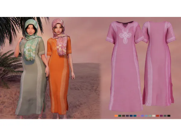 Alpha Taste Of Marrakesh Aura Dress - The Sims 4 Custom Content