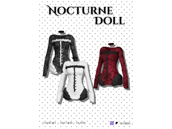 Mix u3010Sforiklu3011 Nocturne Doll - The Sims 4 Custom Content