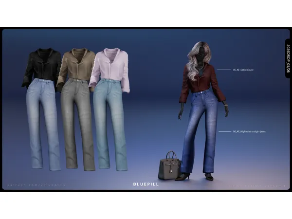 Alpha 2026DROP_05/06 AF outfit by xbluepillx - The Sims 4 custom content