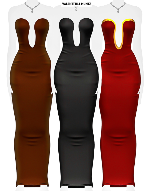 Alpha Bocelli Dress Valenttina Muniz by valentinamuniz - The Sims 4 Custom Content