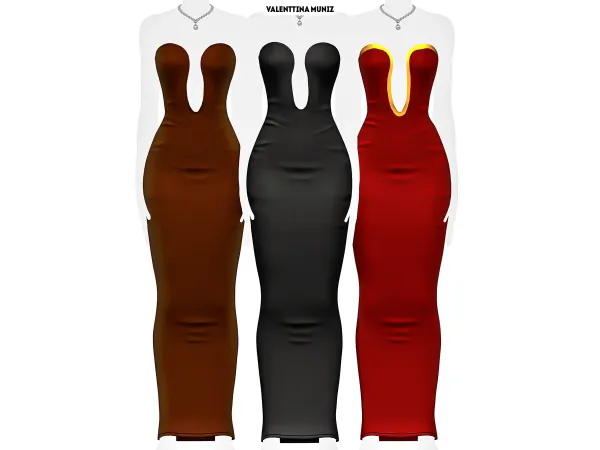 Alpha Bocelli Dress Valenttina Muniz - The Sims 4 Custom Content