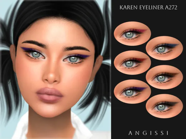 Mix Karen Eyeliner A272 by ANGISSI - The Sims 4 Custom Content