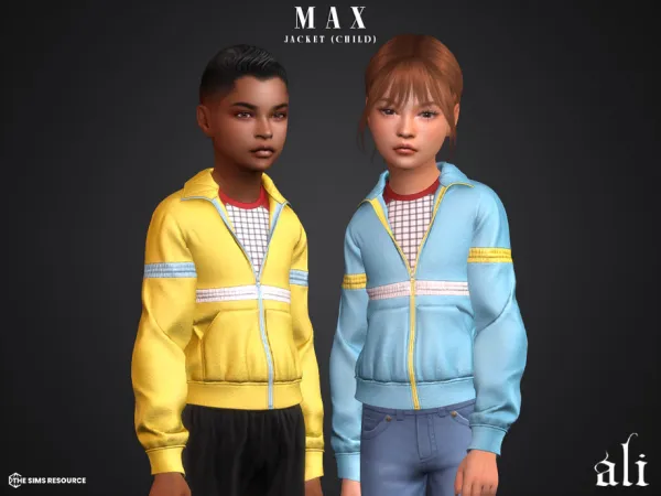 Alpha MAX jacket (child) by ali1 - The Sims 4 Custom Content