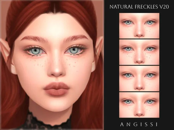 Mix Natural freckles v20 by ANGISSI - The Sims 4 Custom Content