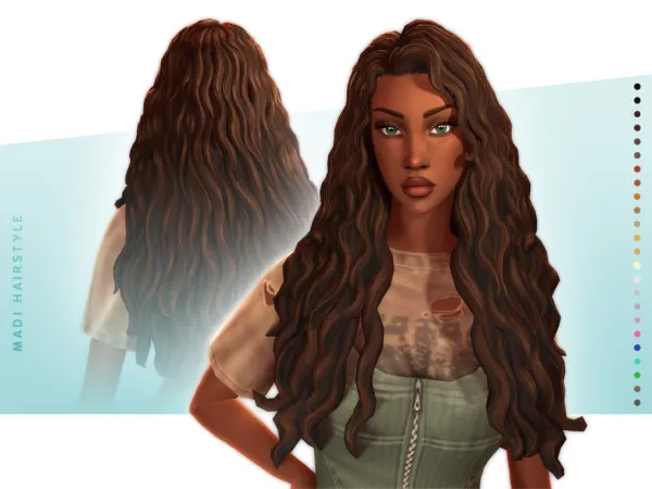 Maxis Match Madi Hairstyle Style 1 by simcelebrity00 - The Sims 4 Custom Content