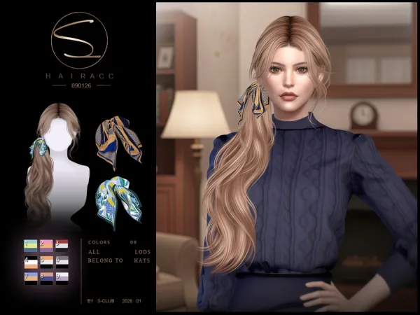 Alpha S Club_090126 HairACC Club by S - The Sims 4 Custom Content