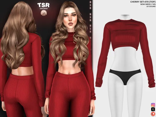 Alpha CHERRY SET 470 (TOP) BD1244 tr by busra - The Sims 4 Custom Content
