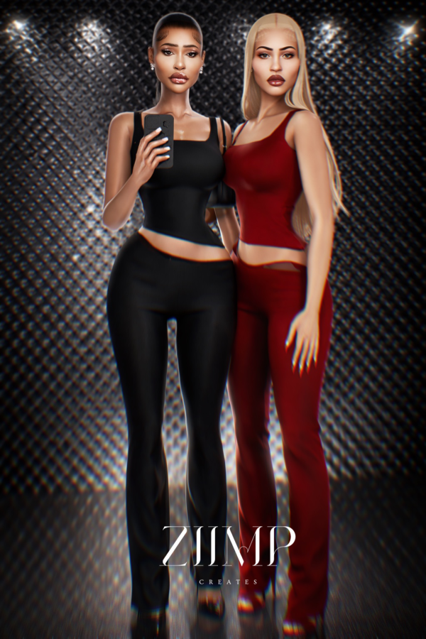 Alpha ASYMMETRICAL SET by ziimp - The Sims 4 custom content