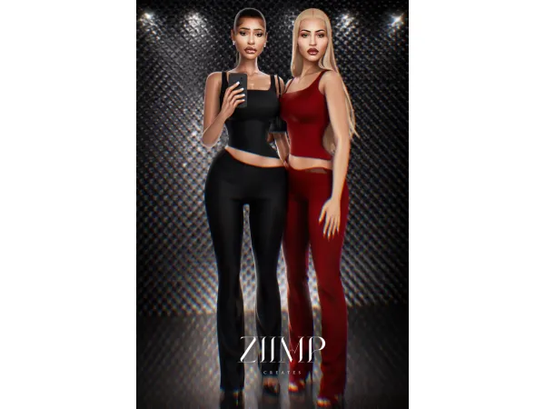 Alpha ASYMMETRICAL SET - The Sims 4 custom content